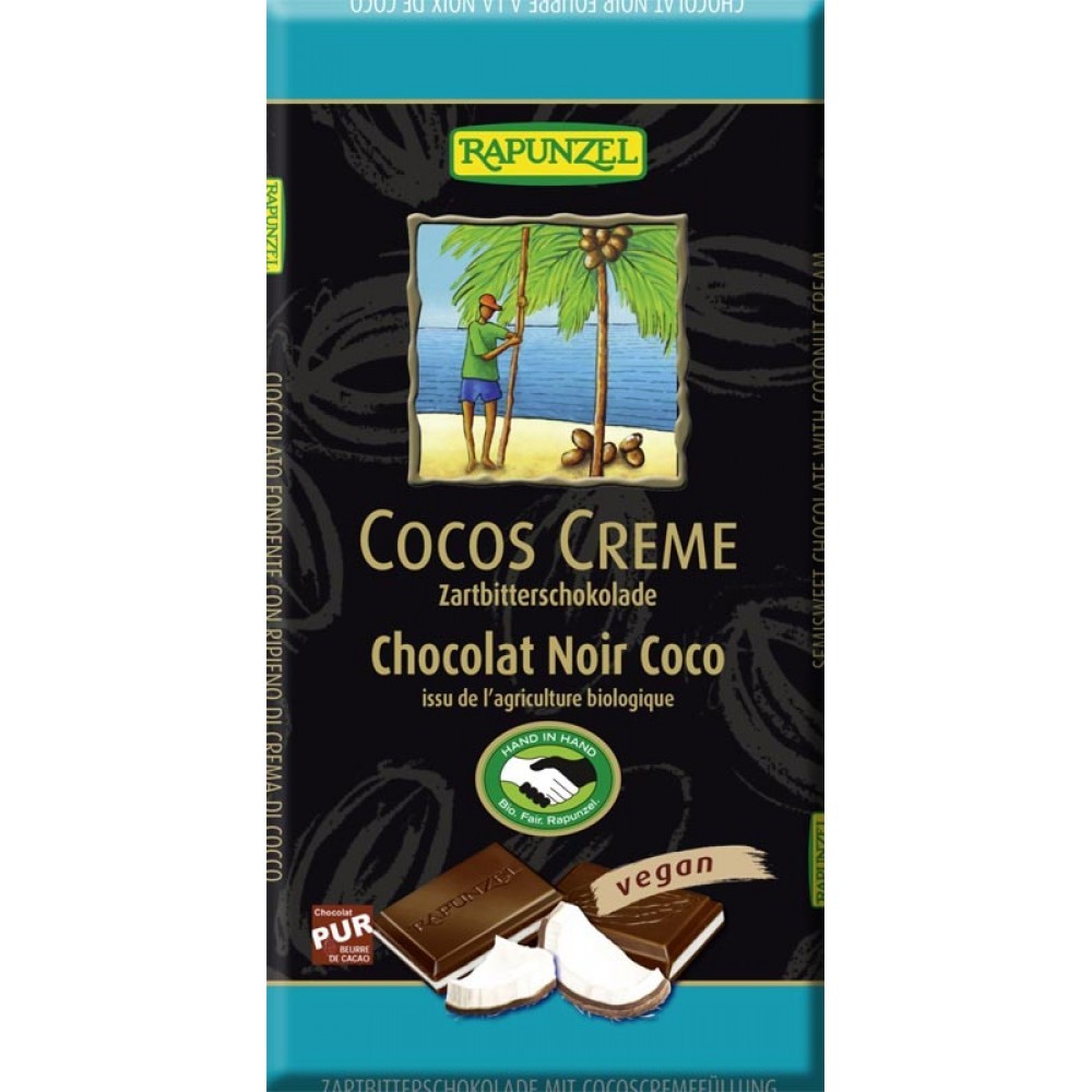 Ciocolata amaruie cu crema de cocos VEGANA