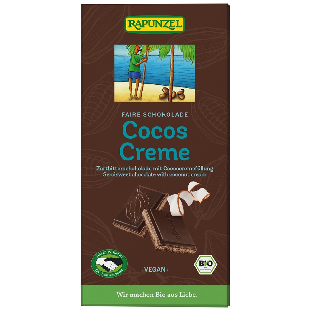 Ciocolata amaruie cu crema de cocos, vegana