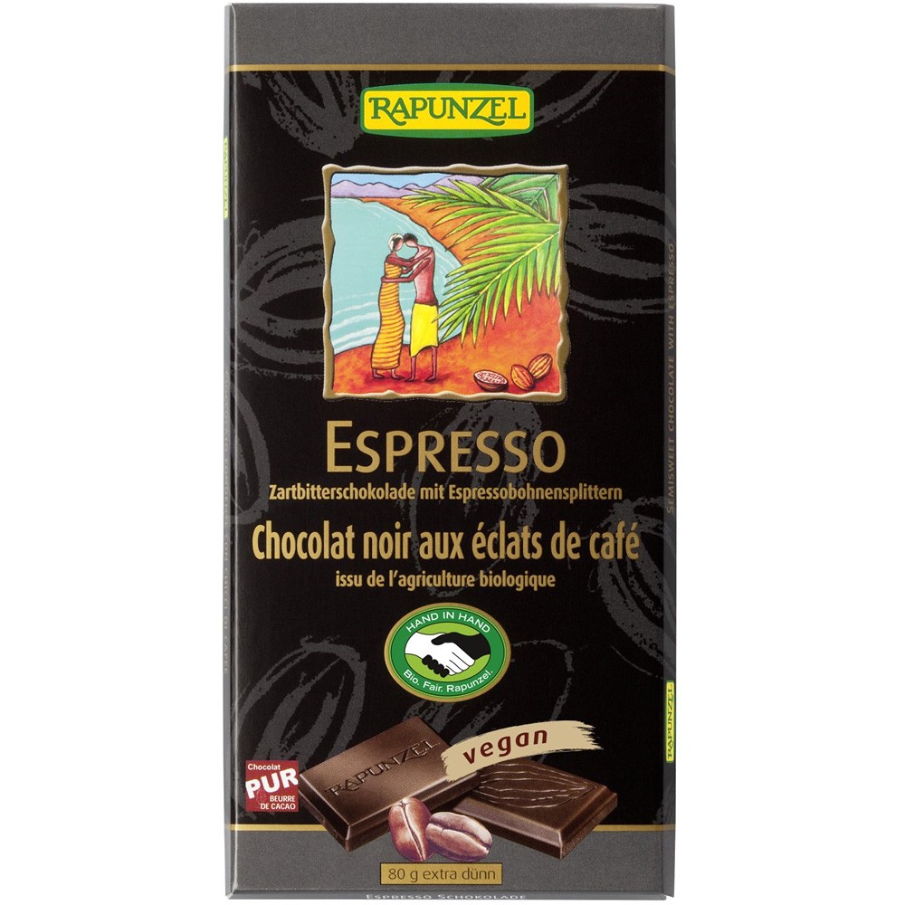 Ciocolata amaruie cu Espresso 55 % cacao VEGANA