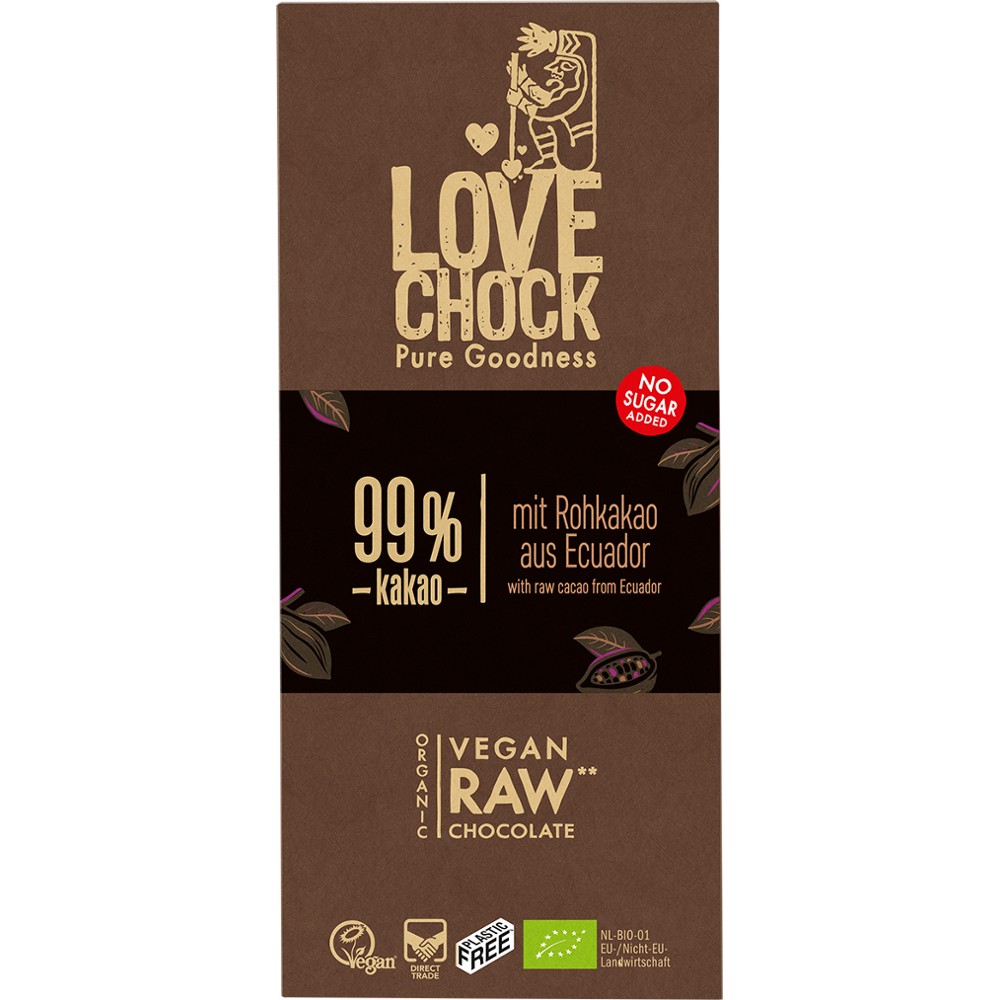 Ciocolata RAW VEGANA extreme dark 99% cacao